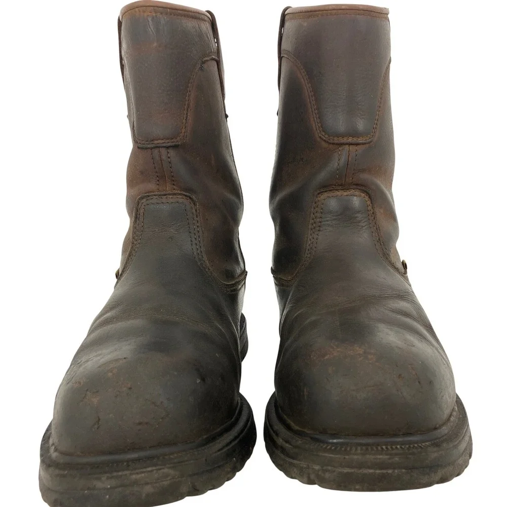 Herman Survivors Work Boots Mens 11 Brown Good Waterproof Leather Safety Toe